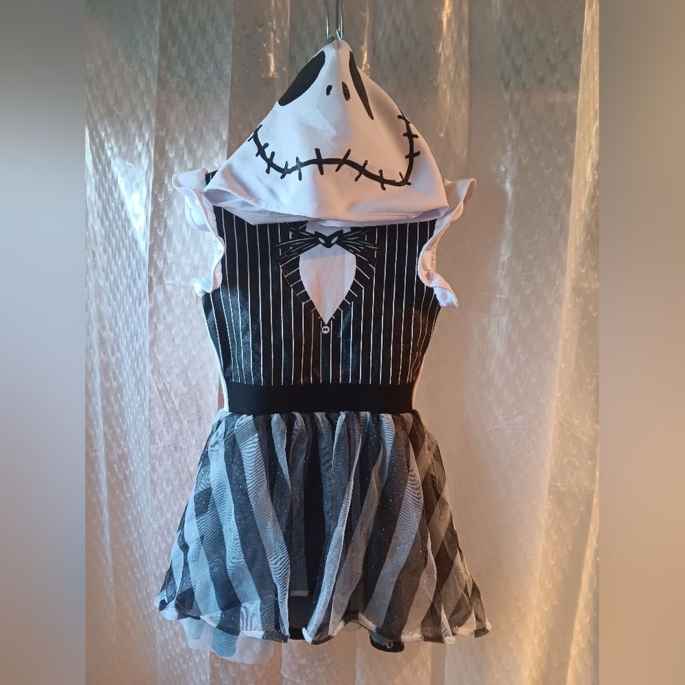 Disney Nightmare Before Christmas Black and White Striped Kids Costume Sz XS(4/5